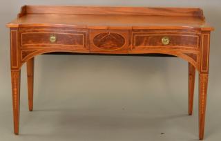 Appraisal: Cowan custom cherry and mahogany inlaid server ht in wd