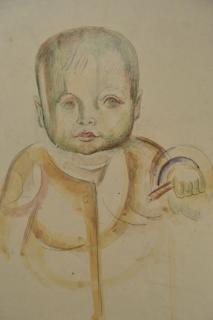 Appraisal: William Sommer watercolor and graphite William Sommer American - -