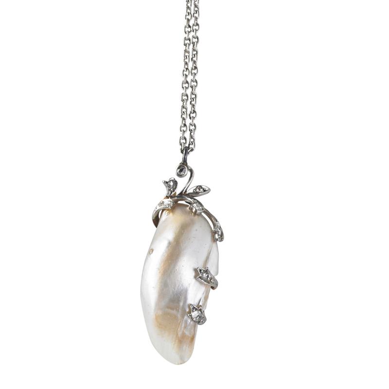 Appraisal: BELLE EPOQUE PEARL PENDANT BY BLACK STARR FROST Natural freshwater