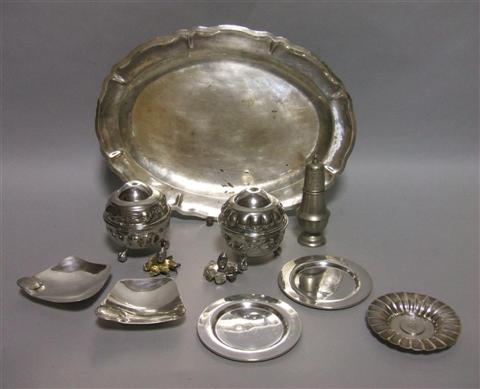 Appraisal: MEXICAN SILVER OVAL PLATTER Makers mark of Marciel together with