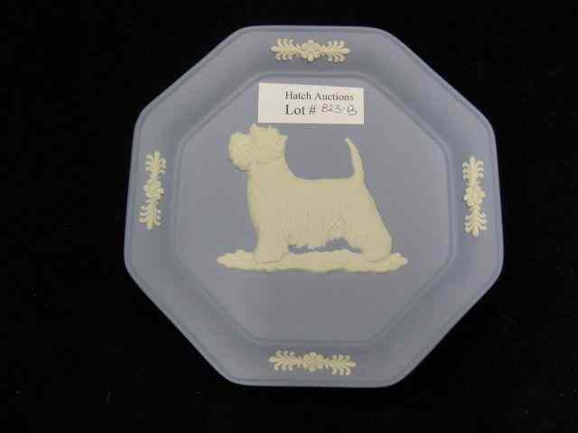 Appraisal: Wedgwood Jasperware ''Scotty'' Dog Pin Dish light blue '' octagon