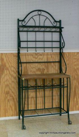 Appraisal: Baker Style Wine Rack and Server - Powder Coated Iron