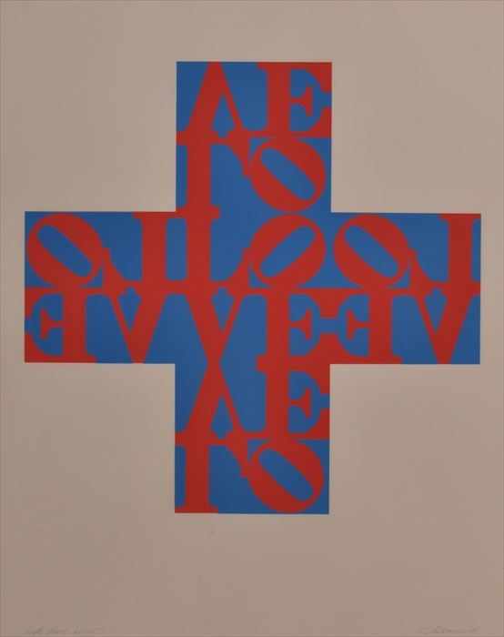 Appraisal: ROBERT INDIANA b LOVE CROSS Serigraph in colors x in