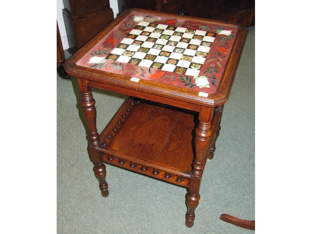 Appraisal: Edwardian mahogany games table