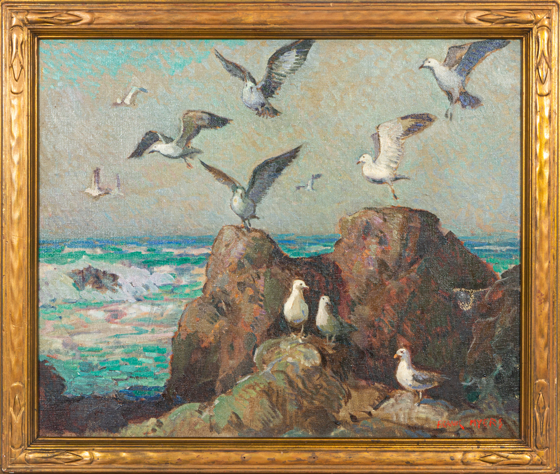 Appraisal: Frank Harmon Myers American - Seagulls' Domain oil on canvas