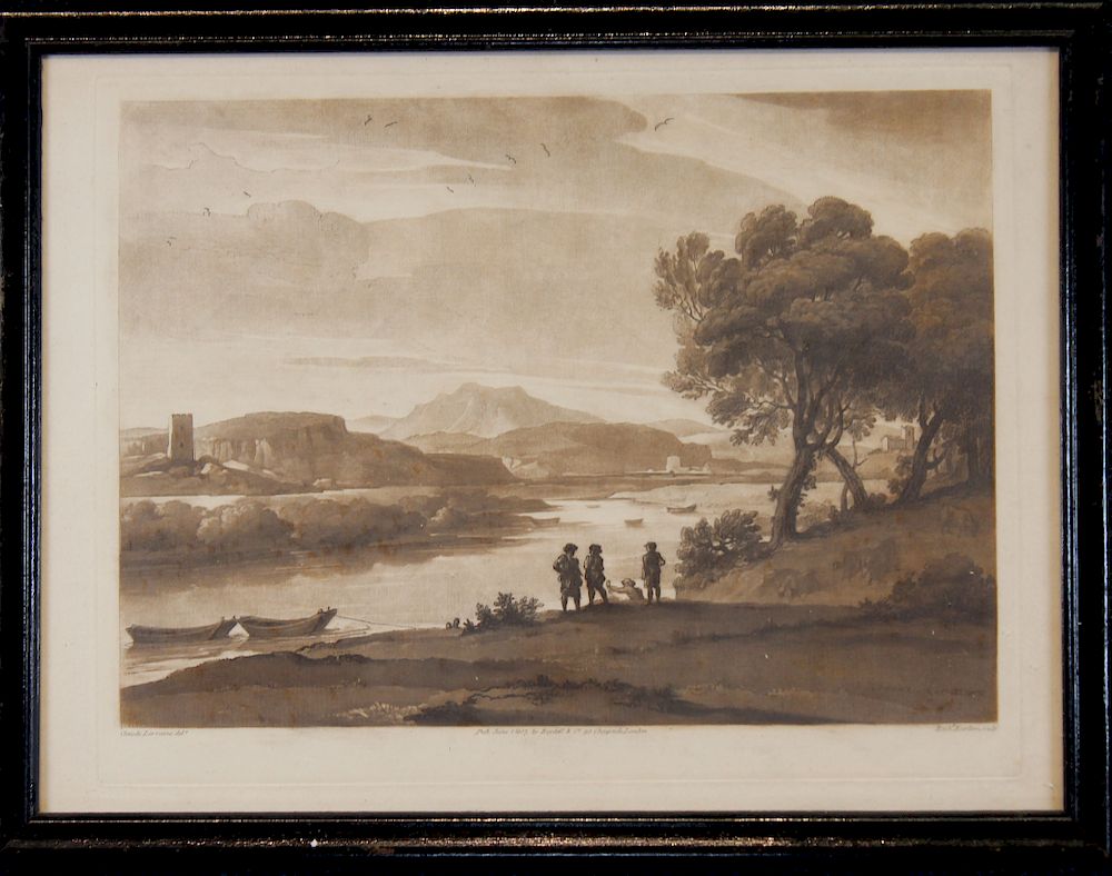 Appraisal: Claude Lorrain Copper Engraving Image Size x in Overall Size