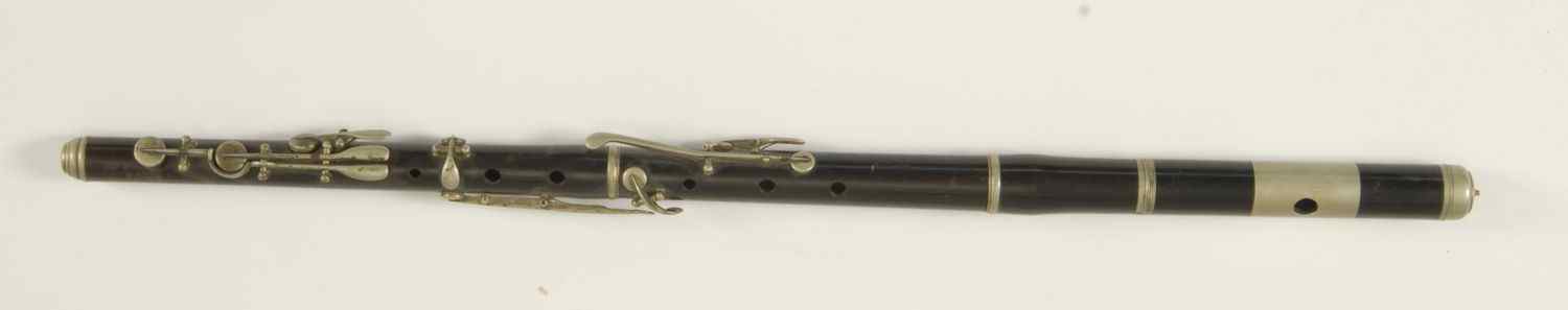 Appraisal: GRENADILLA WOODEN FOURTEEN-HOLE FLUTEWith silver plated keys Unmarked