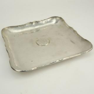 Appraisal: Vintage Sterling Silver Ferdin VII Dei Gratia Coin Tray Vintage