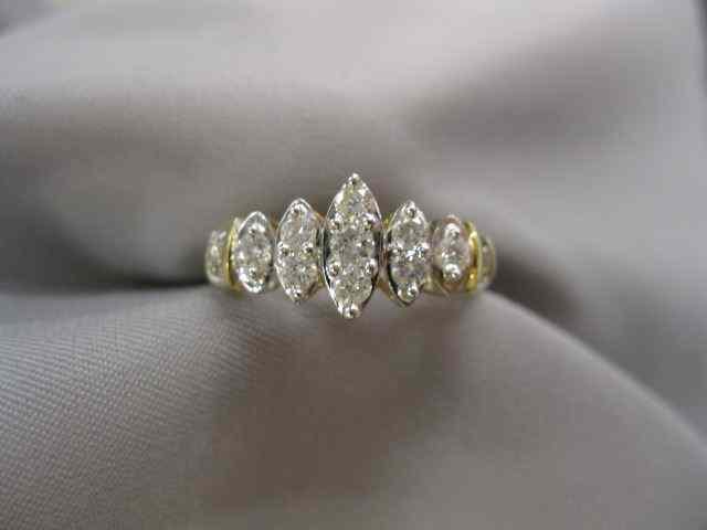 Appraisal: Diamond Ring round and baguette diamonds totaling carat in k