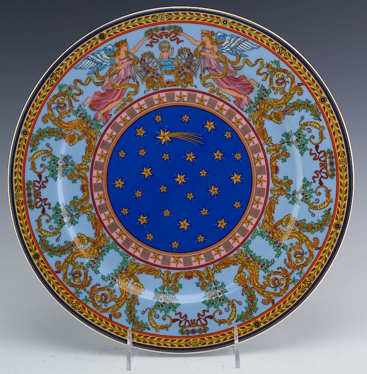 Appraisal: Versace Rosenthal Nativity Christmas Charger Plate Versace Rosenthal porcelain charger