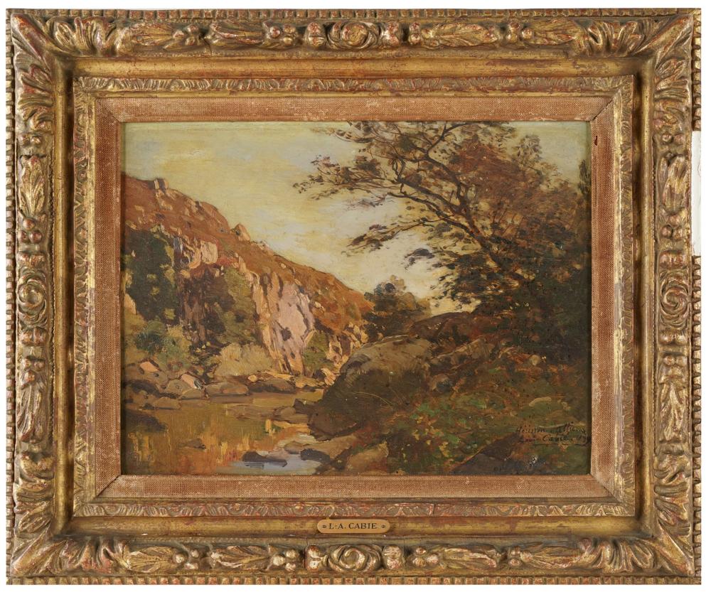 Appraisal: LOUIS ALEXANDRE CABIE - LANDSCAPEoil on board signed lower right