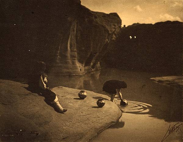 Appraisal: Edward S Curtis American - At the Old Well of