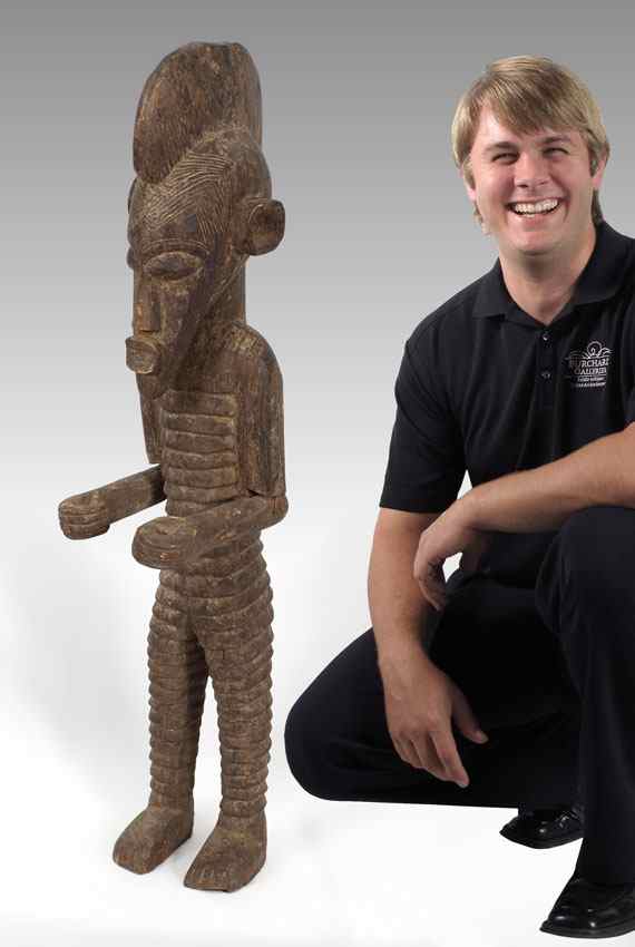 Appraisal: CARVED AFRICAN AFO FIGURE - NIGERIA LBS '' x ''