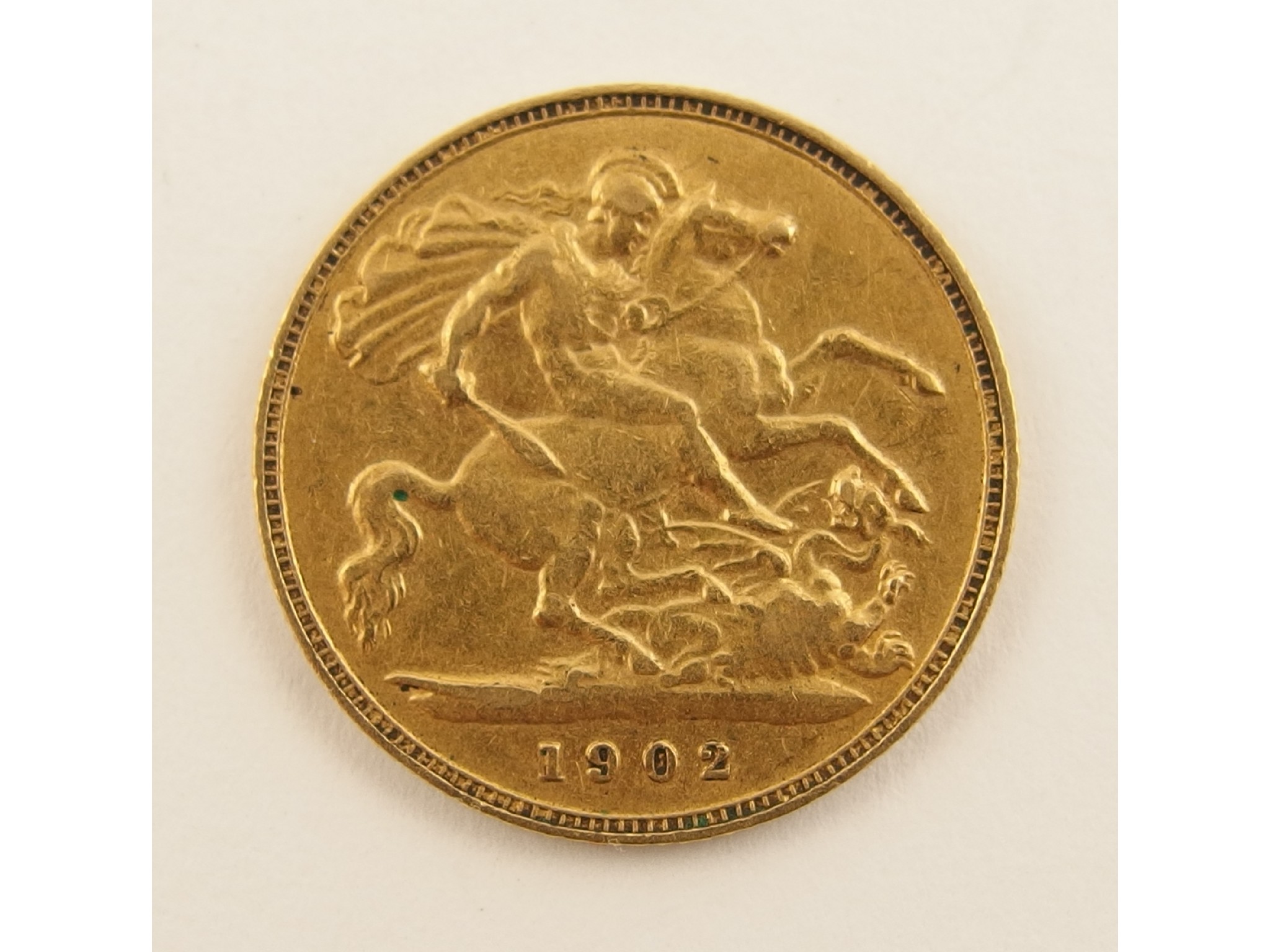 Appraisal: A gold half sovereign dated