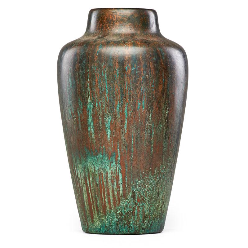 Appraisal: CLEWELL Fine large copper-clad vase Condition Report A few minor