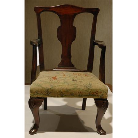 Appraisal: George III Style Mahogany Diminutive Armchair Estimate -