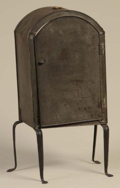 Appraisal: Footed Tin and Iron Plate Warmer Description th th Century