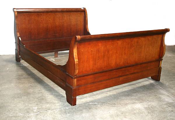 Appraisal: A Classical style mahogany sleigh bed mid th century height