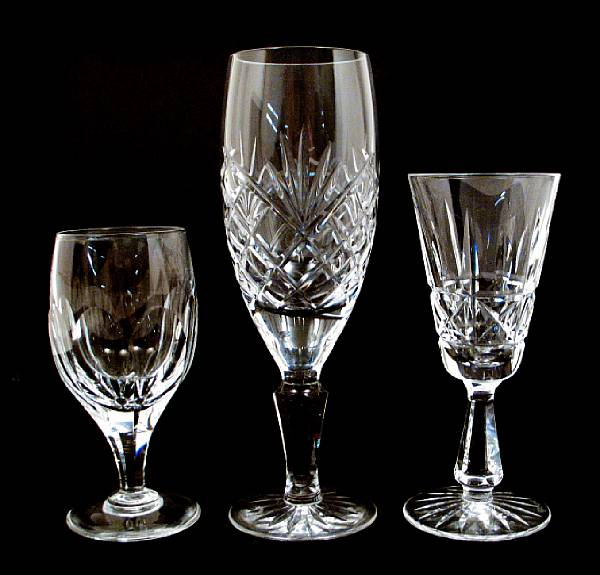 Appraisal: A collection of crystal stemware with examples by Waterford Wedgewood