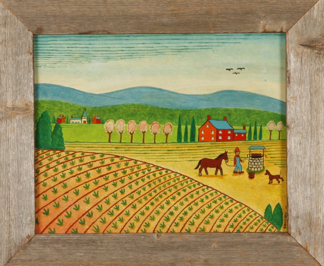 Appraisal: Blue Mountain Farm oil on masonite x SLR Savitsky '