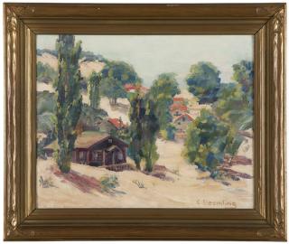 Appraisal: John Carl Doemling ''Laguna Cottages'' signed lower right J C