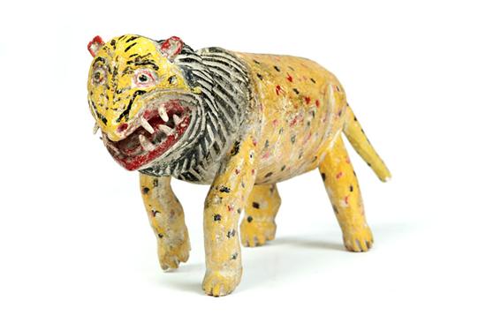 Appraisal: FOLK ART LION American early th century softwood Cartoonish lion