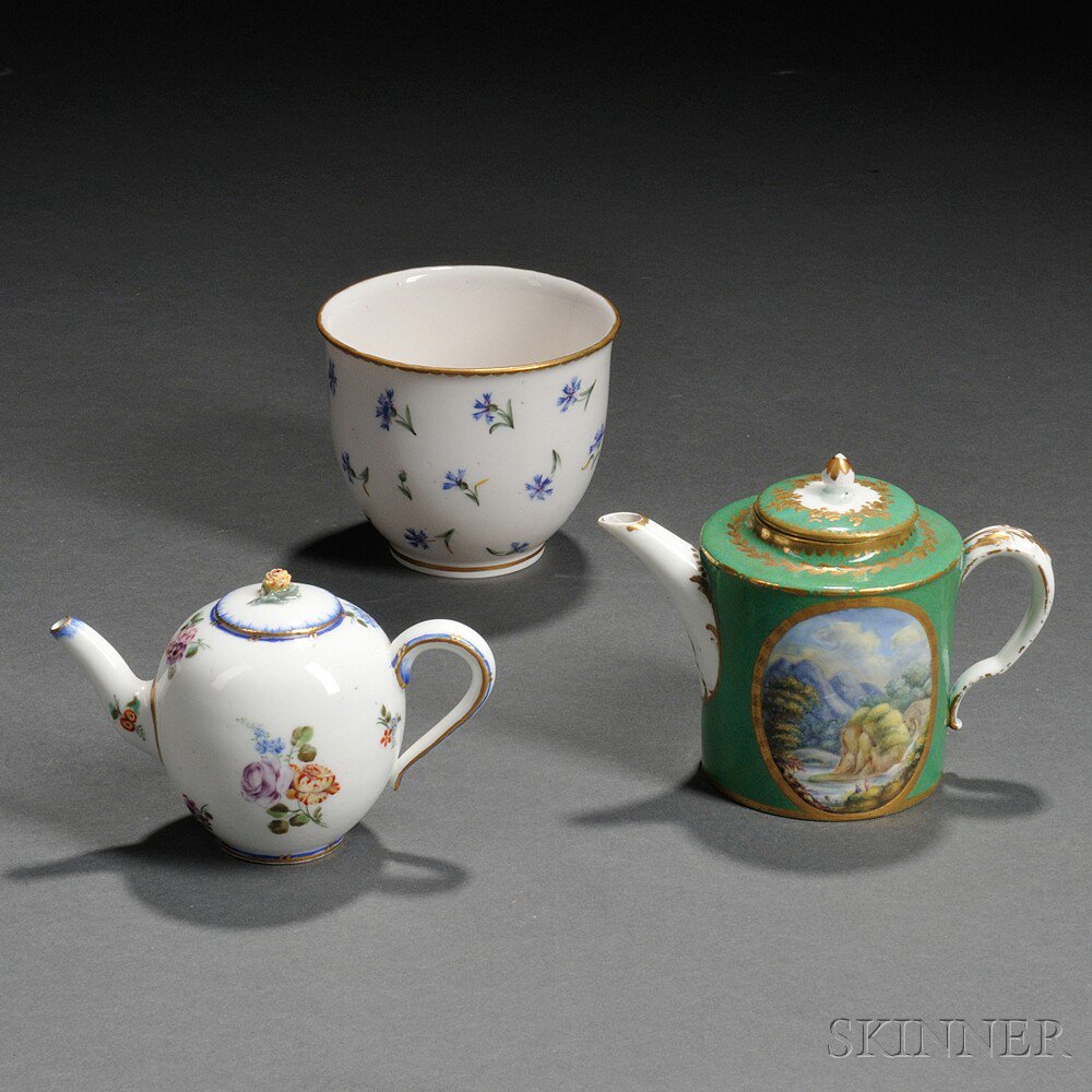 Appraisal: Three Sevres Porcelain Tea Wares th and th century each