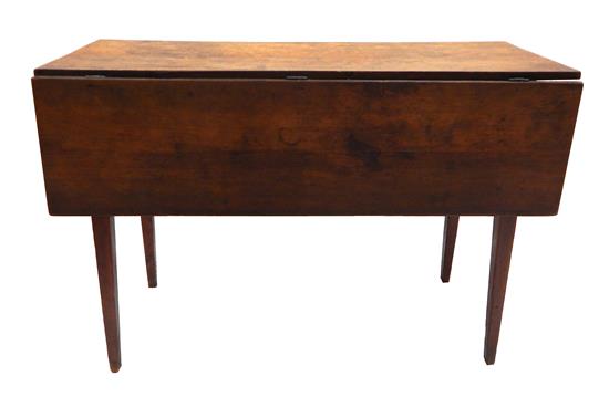 Appraisal: Federal drop leaf table c cherry stained finish straight tapering