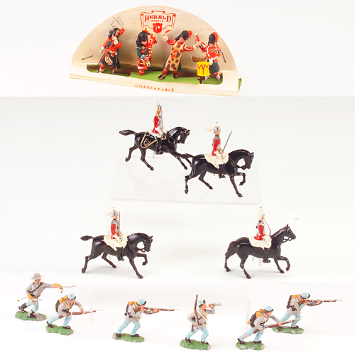 Appraisal: Set of four Royal Horse Guards No and plastic Confederate