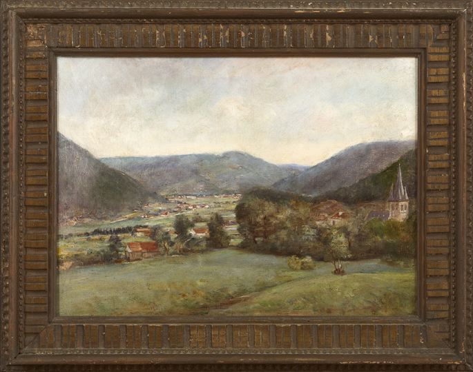 Appraisal: French School Early th Century French Countryside View of a