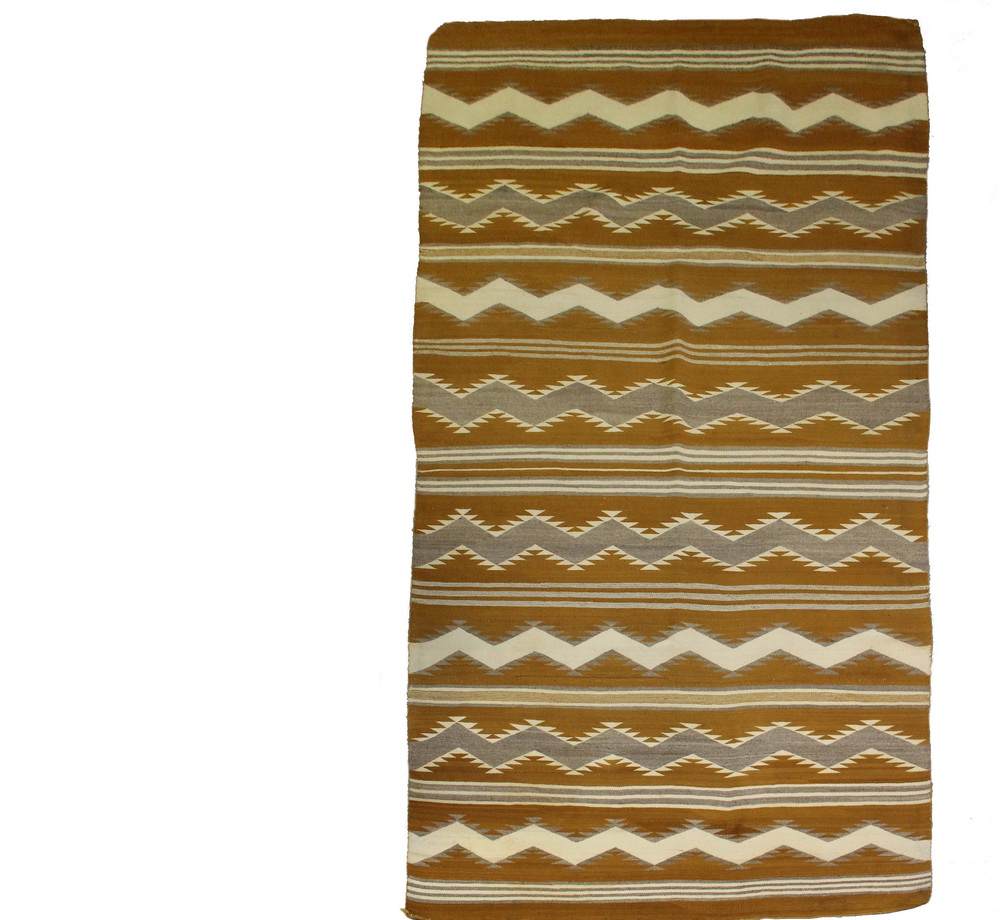 Appraisal: NAVAJO RUG - Unusual Ochre Gray and Cream Grey Hills