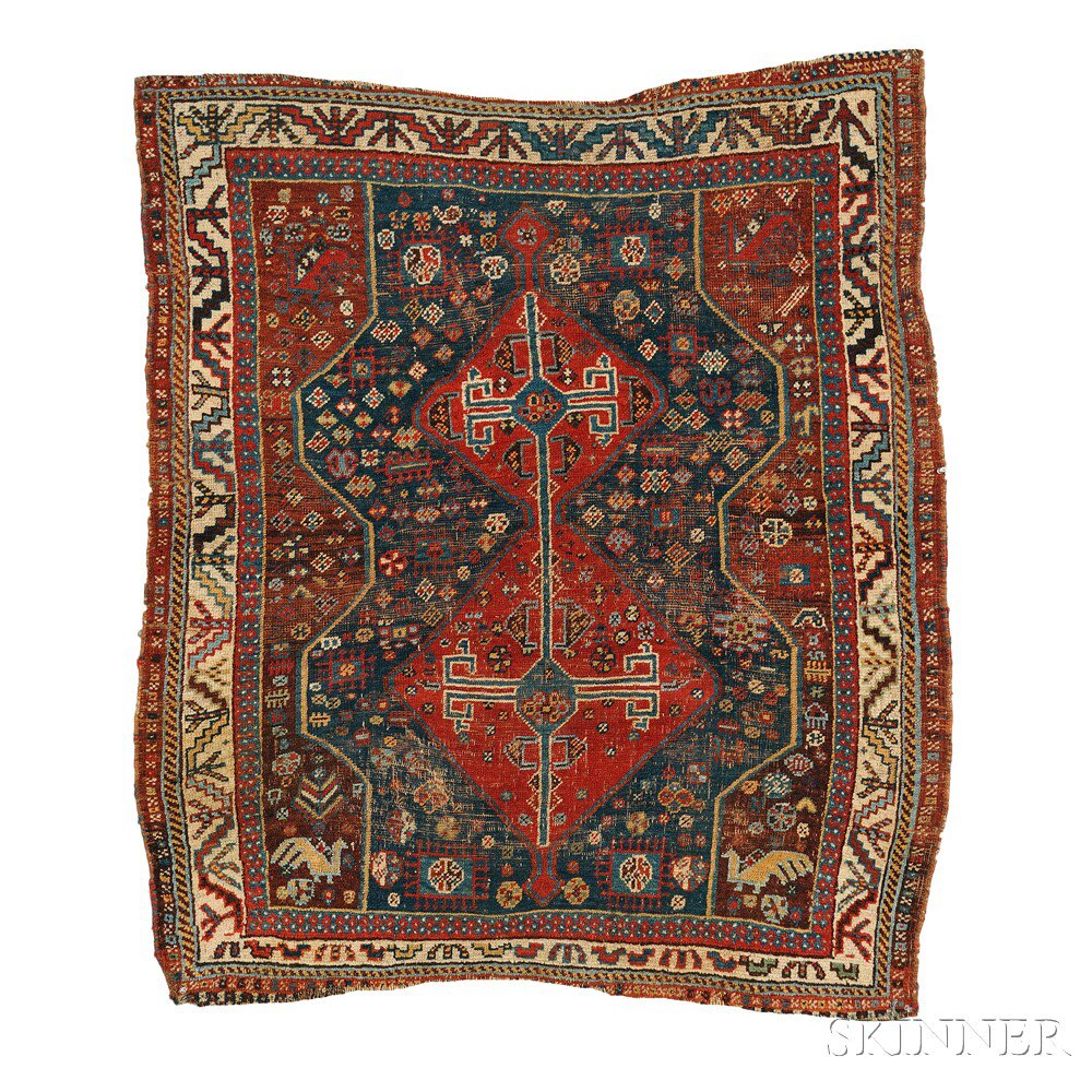 Appraisal: Khamseh Rug Southwest Persia late th century the indigo field