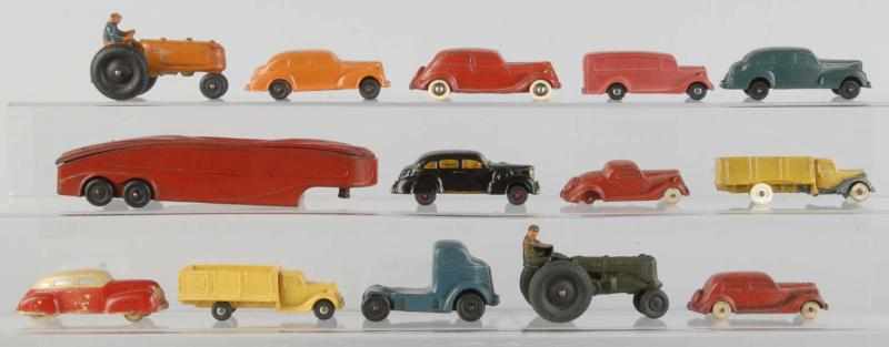 Appraisal: Lot of Auburn Other Rubber Vehicle Toys Description Includes various