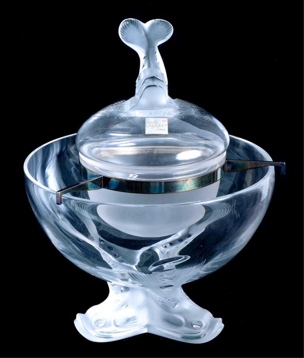 Appraisal: LALIQUE CRYSTAL IGOR CAVIAR PC BOWL SETLalique crystal four piece