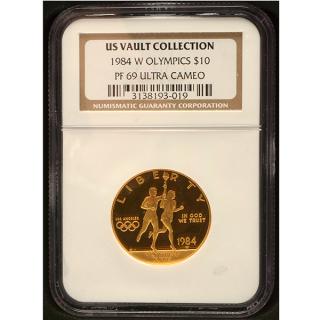 Appraisal: US W Los Angeles Olypmpics Gold Coin NGC PF Ultra