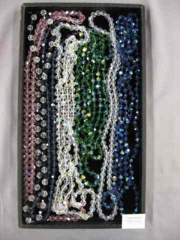 Appraisal: Lot of Crystal Necklaces circa - 's a variety of