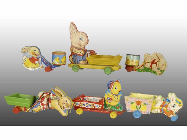 Appraisal: Lot of Fisher-Price Rabbit Chick Toys Description Includes Rabbit Cart