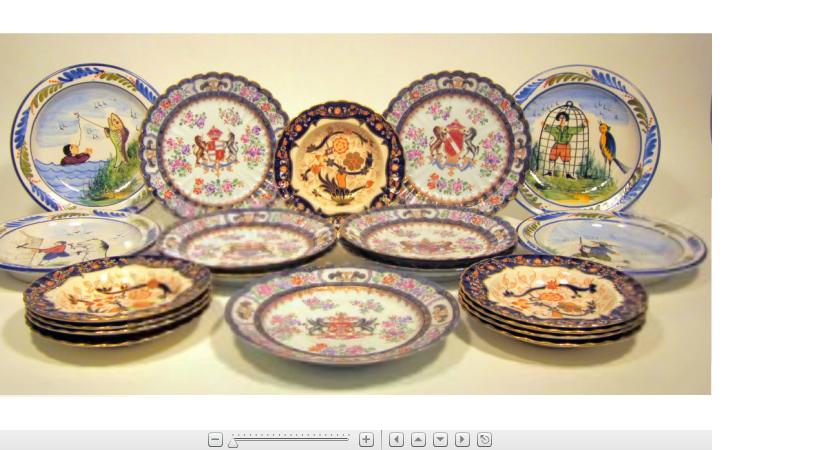 Appraisal: Four Quimper faience p late sEach polychrome painted to show