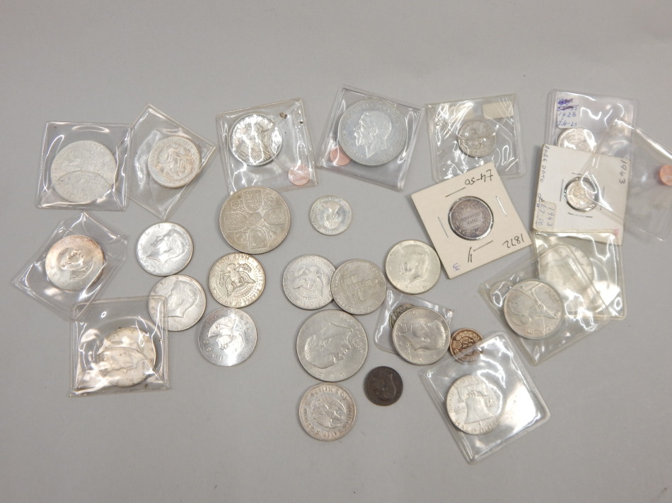 Appraisal: Various foreign coinage to include American dollars half dollars Vatican