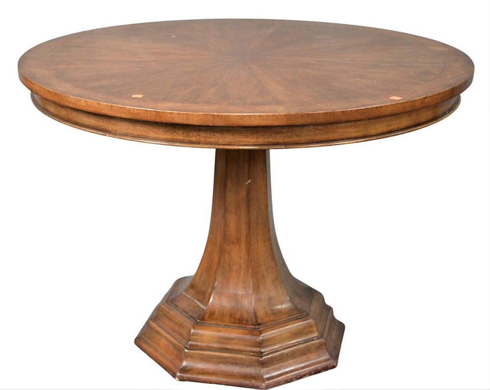 Appraisal: Round Mahogany Occasional Table having pedestal base height inches diameter