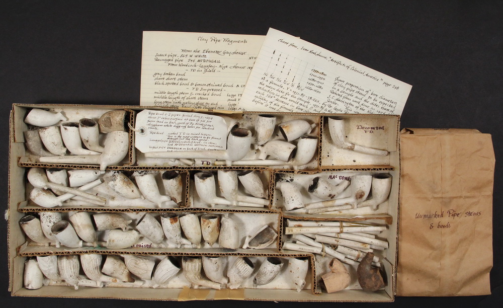 Appraisal: COLLECTION OF CLAY PIPE FRAGMENTS - Over Clay Pipe Bowls