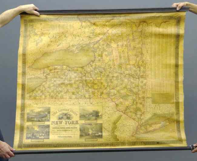 Appraisal: Dated roll out map ''The Empire State New York Published