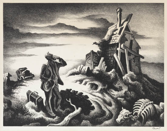 Appraisal: THOMAS HART BENTON Prodigal Son Lithograph x mm x inches