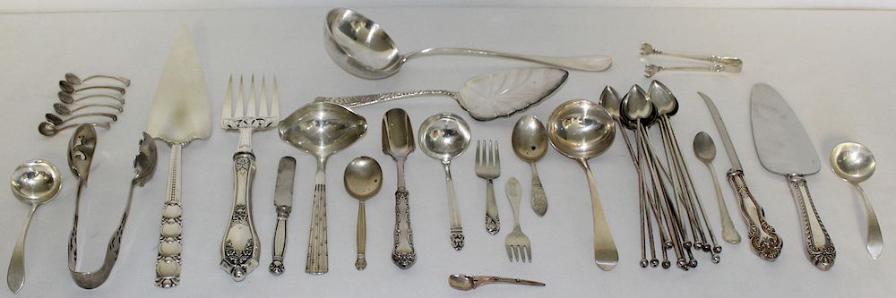 Appraisal: SILVER Assorted Silver Flatware and Serving Pcs Includes a Tiffany