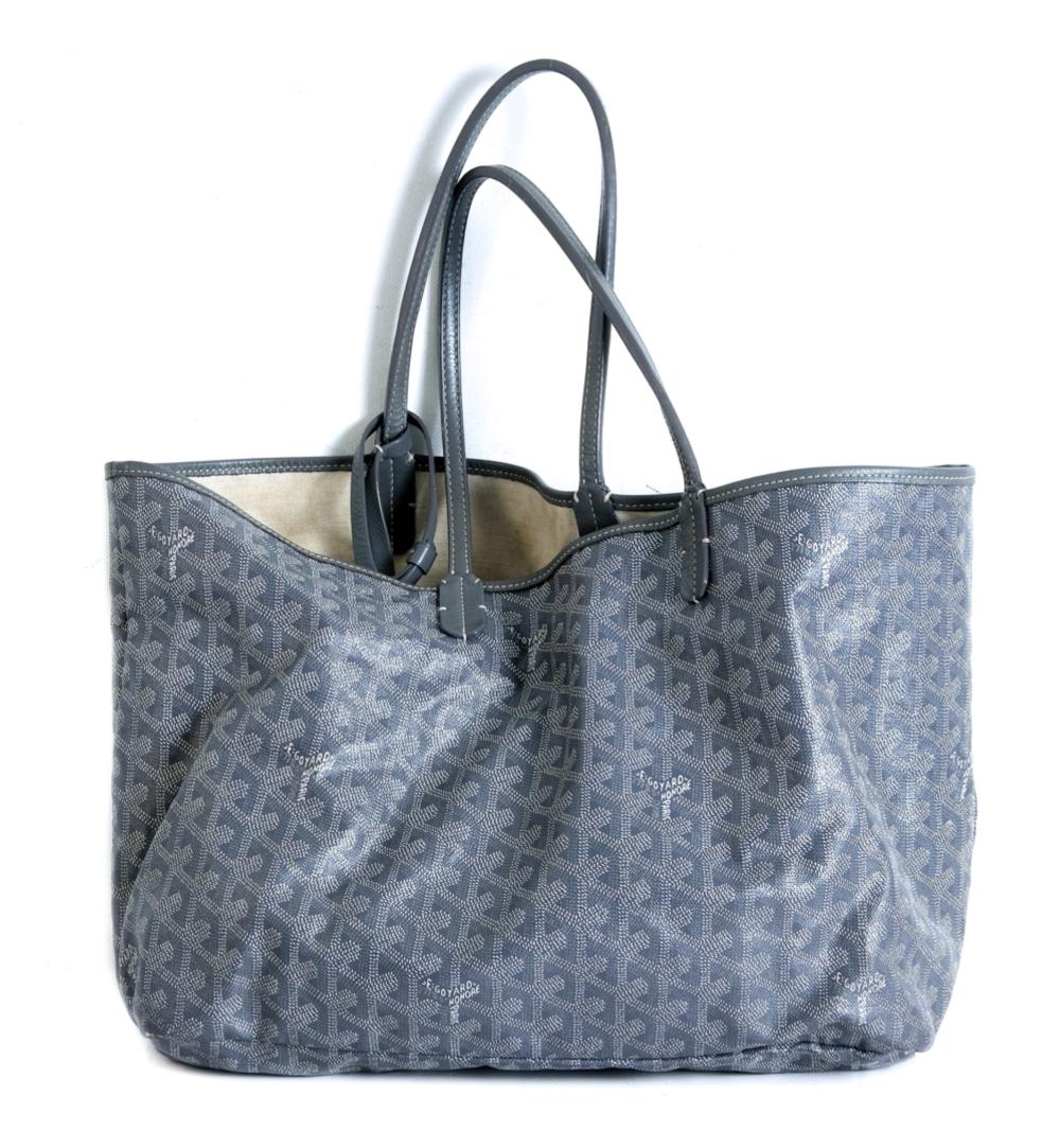 Appraisal: GOYARD SAINT LOUIS GOYARDINE PM GREY TOTEGoyard Saint Louis Goyardine