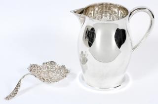 Appraisal: WHITING AND TUTTLE STERLING WATER PITCHER AND SPOON WHITING AND