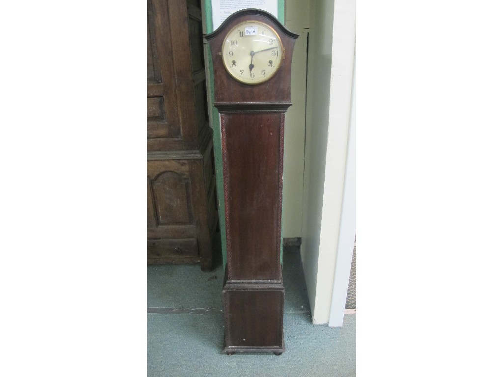 Appraisal: Mahogany granddaughter clock