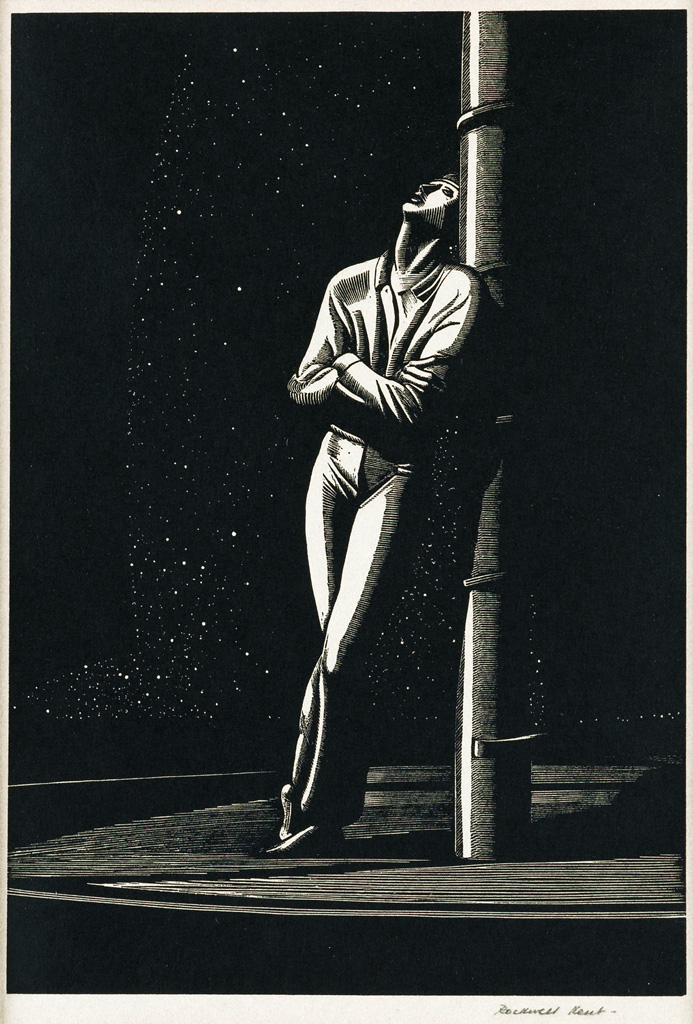 Appraisal: ROCKWELL KENT Man at Mast Wood engraving on Japan paper