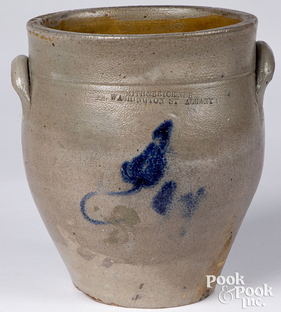 Appraisal: New York stoneware crock th c New York stoneware crock