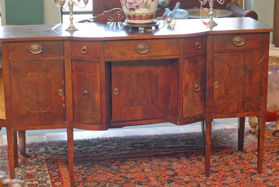 Appraisal: A th C Mid-Atlantic Mahogany Sideboard in the Hepplewhite taste